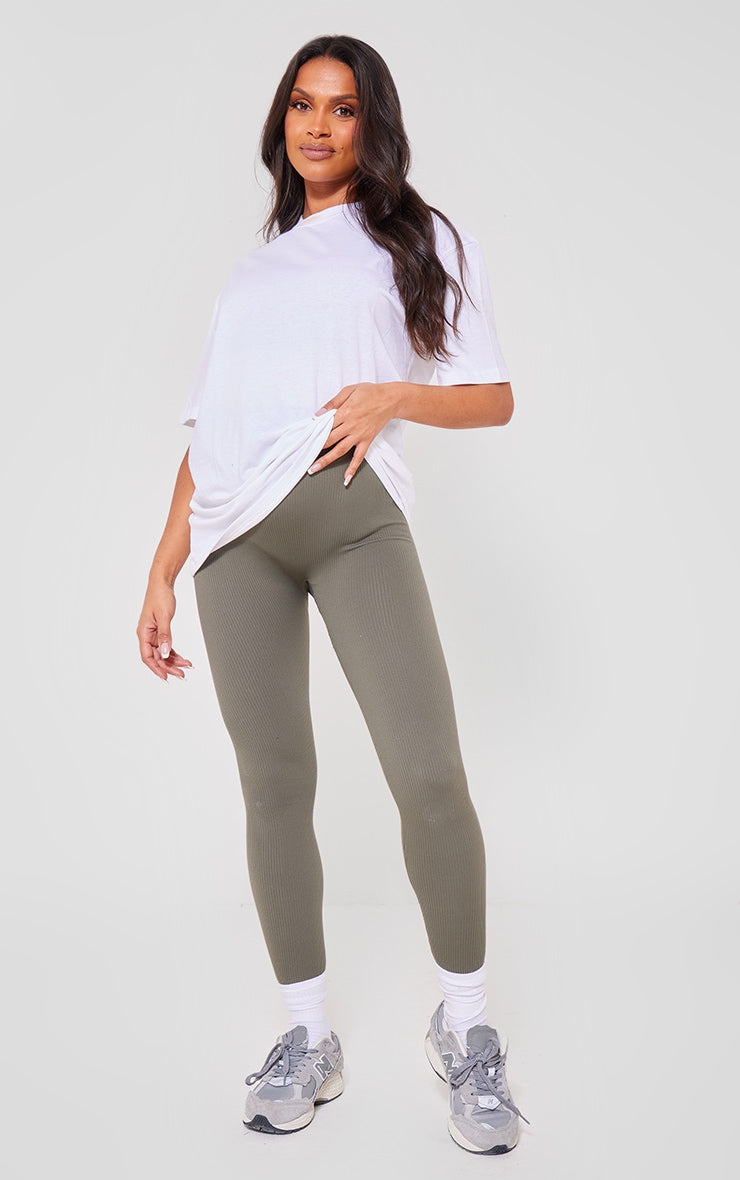 Next Day Delivery Before 10pm Maternity Stone Contour Rib Leggings