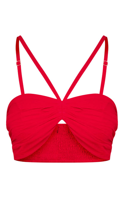 Next Day Delivery Before 10pm Red Ruched Front Halterneck Bralette