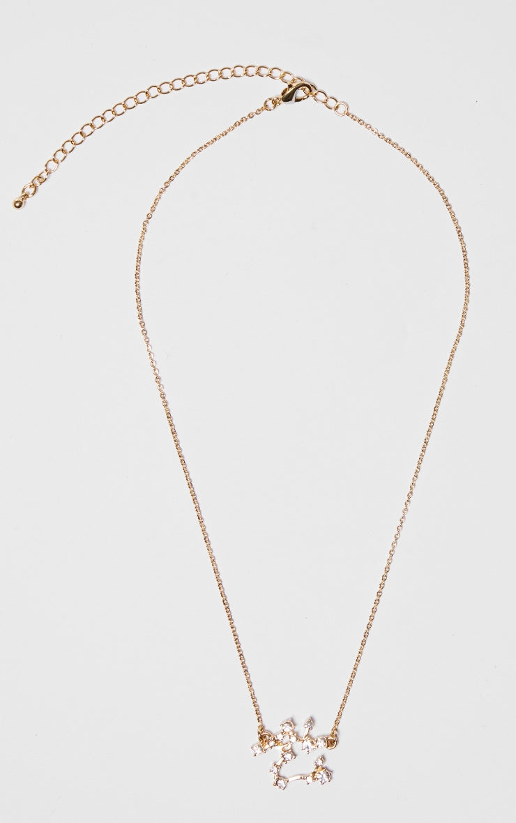 Gold Plated Aries Celestial Necklace