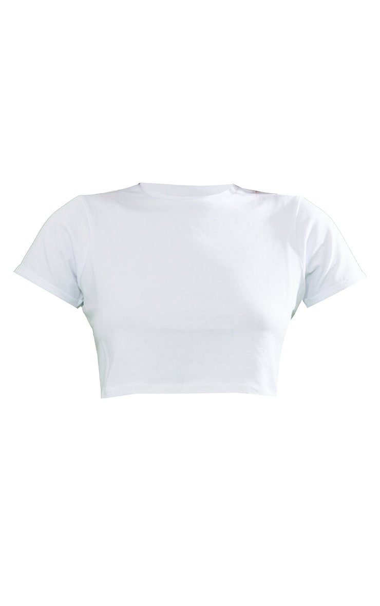 Next Day Delivery Before 10 PM Everyday Elegance: White Crop Top with Roll Sleeves