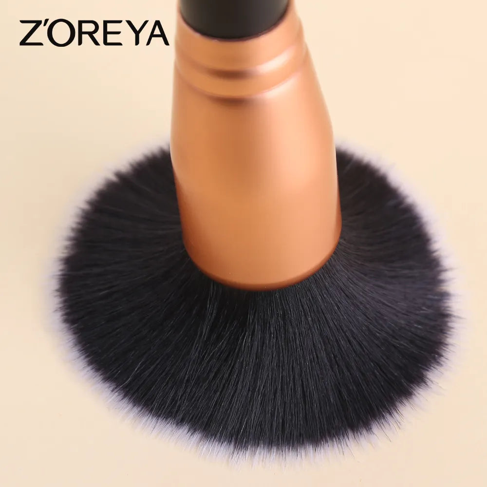 ZOREYA Professional Luxury Makeup Brushes Set, 15Pcs Eyeshadow Foundation Contour Lip  Premium Synthetic Kabuki Brush