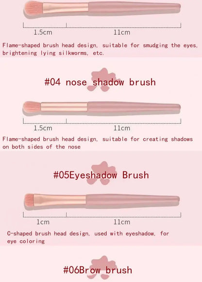 8PCS Soft Makeup Brushes Set Portable Eye Shadow Foundation Women Cosmetic Brushes Powder Blush Beauty Make Up Brush Beauty Tool