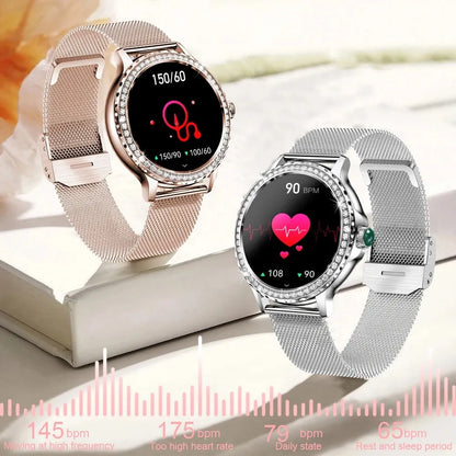 AliExpress Collection MELANDA Rosegold Smart Watch For Lady Bluetooth Call 100+Sports Mode Fitness Women Smartwatch DIY Dials