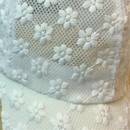 Lace Hat Women Thin Baseball  Summer Sunscreen Sun  Hollow Breathable  Cap Sweet