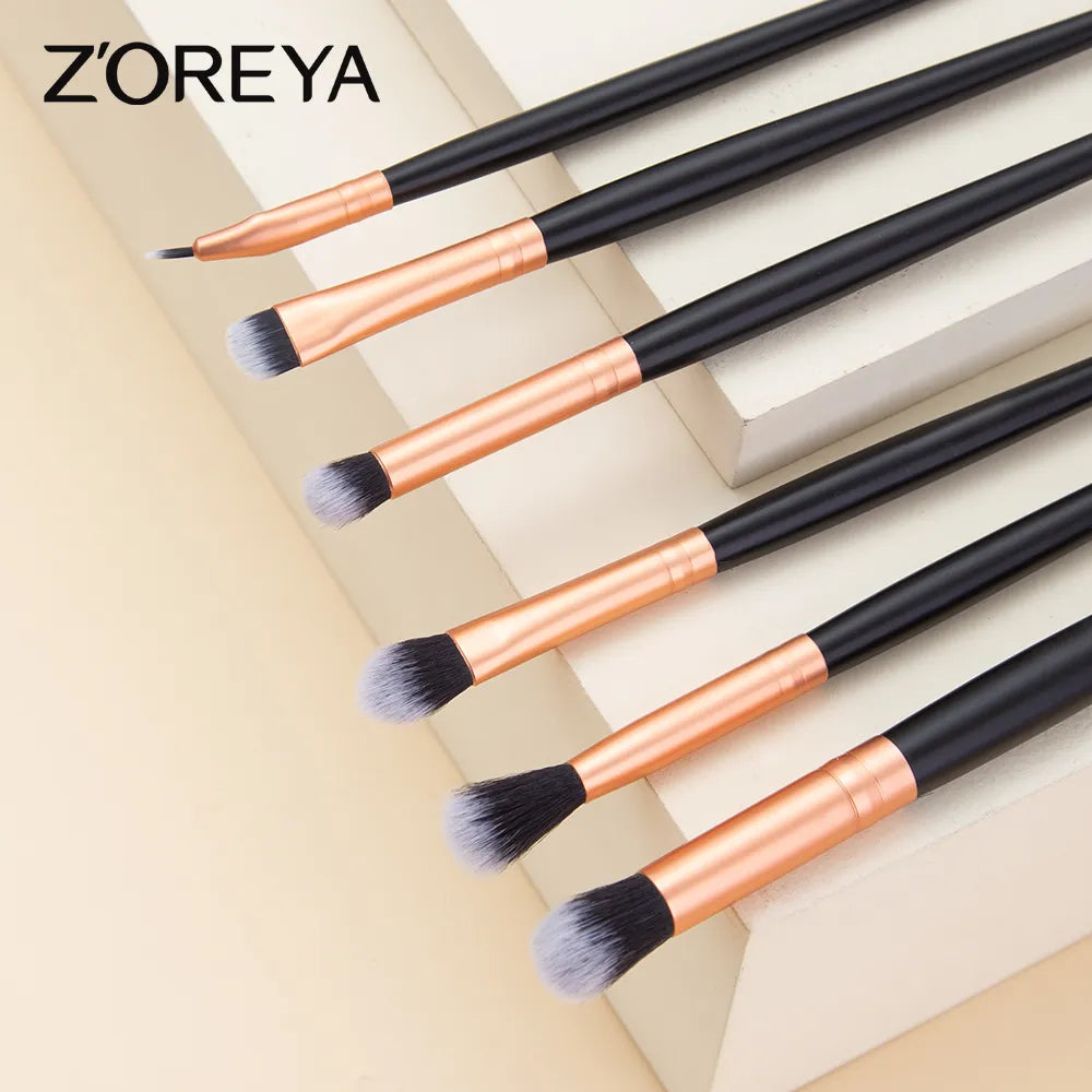 ZOREYA Professional Luxury Makeup Brushes Set, 15Pcs Eyeshadow Foundation Contour Lip  Premium Synthetic Kabuki Brush