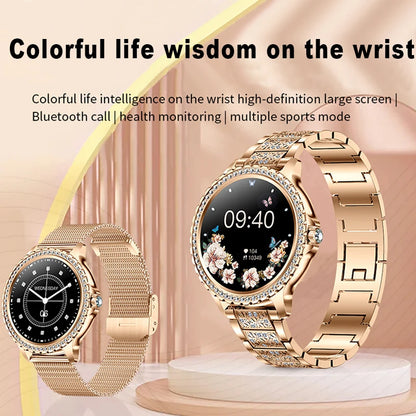 ChiBear Fashion Women Smart Watch True Blood Oxygen 1.32Inch 360*360 HD Screen Diamond Bracelet Bluetooth Call Smartwatch Ladies