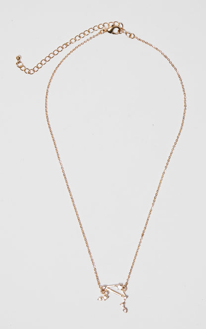 Gold Plated Leo Celestial Necklace