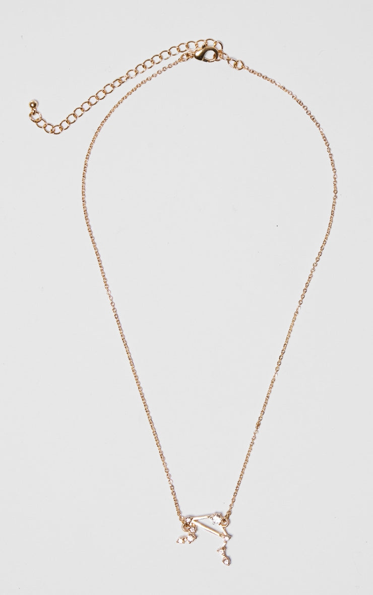 Gold Plated Gemini Celestial Necklace