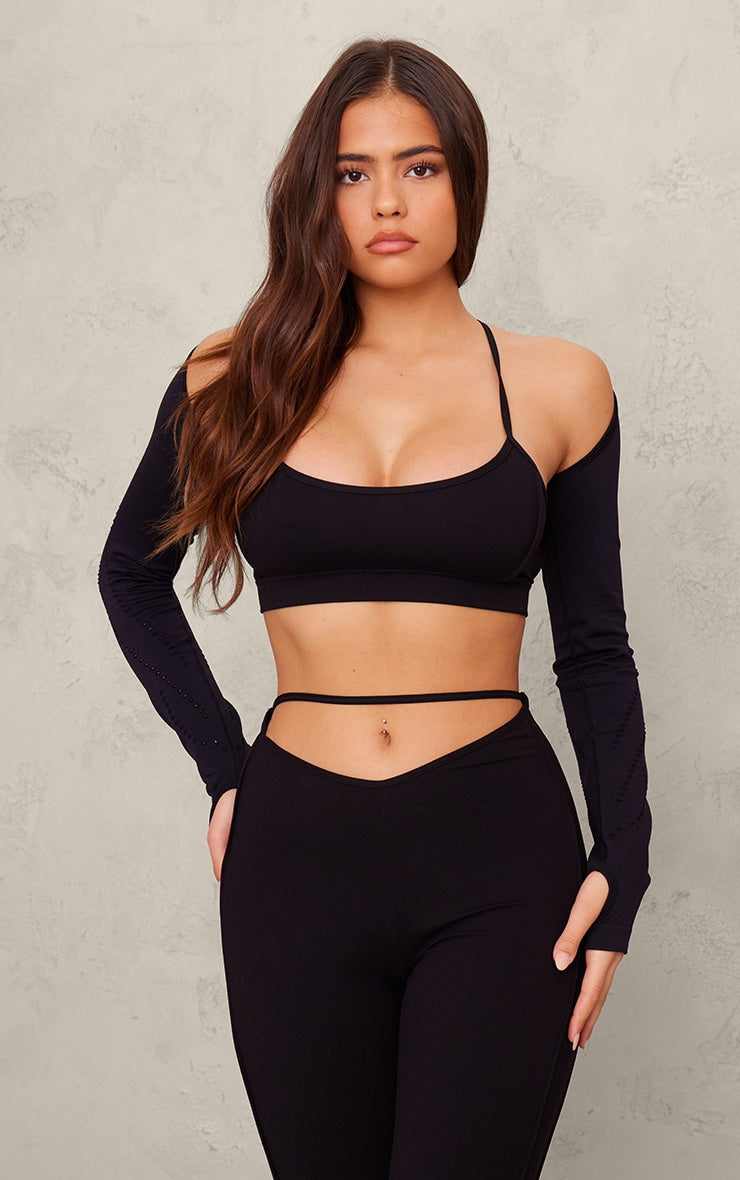 Next Day Delivery Before 10 PM Charcoal Sculpt Strappy Gym Leggings: Enhance Your Workout Wardrobe