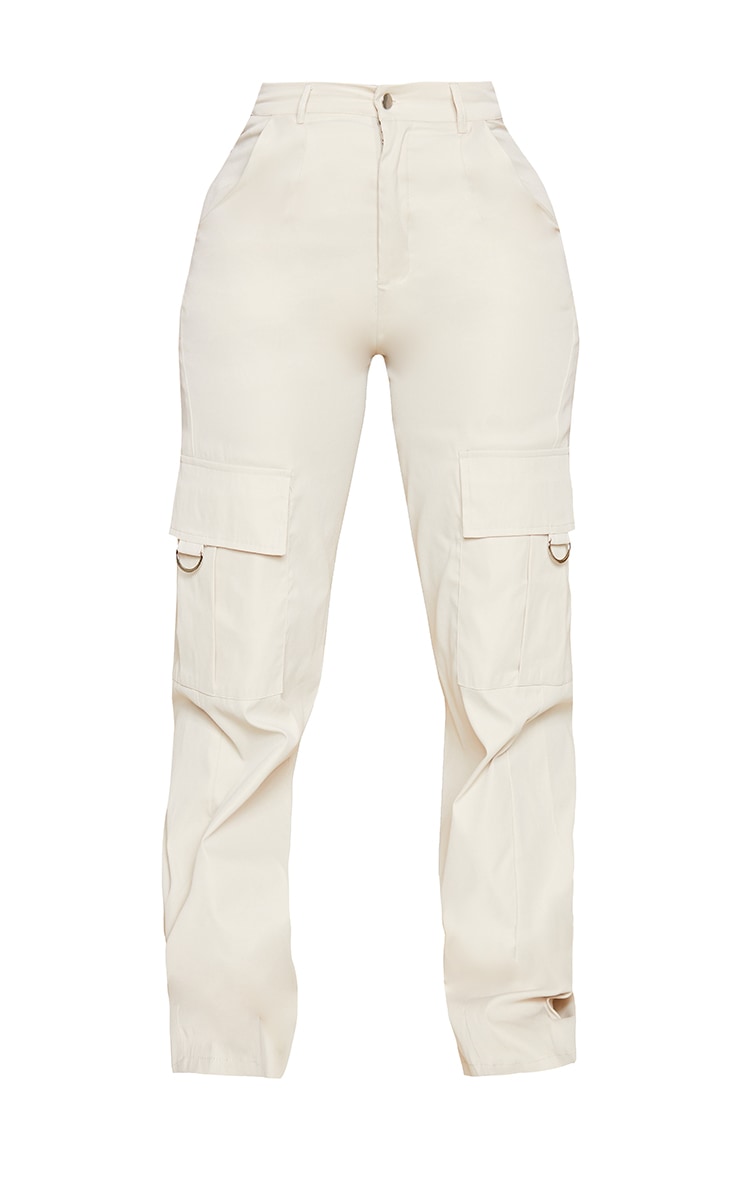 Next Day Delivery Before 10 pm  Shape Stone Buckle Detail Cargo Wide Leg Trousers