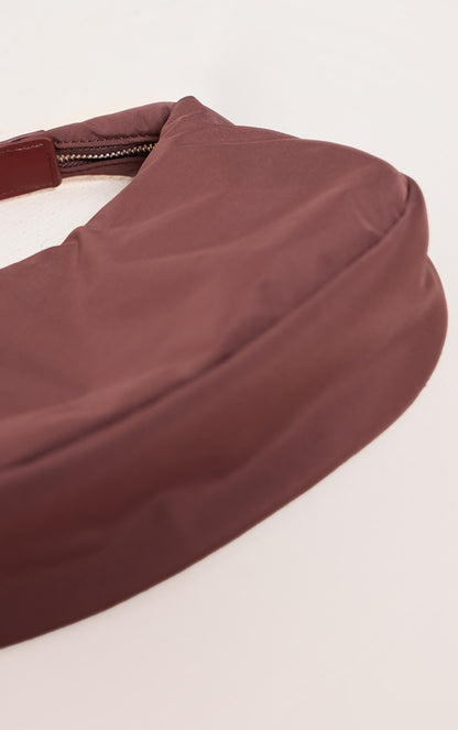 Next Day Delivery Before 10 PM Chocolate Nylon Simple Curved Shoulder Bag: Your Ultimate Chic Companion