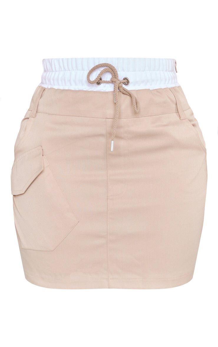 Next Day Delivery Before 10pm Shape Stone Boxer Waistband Detail Mini Skirt