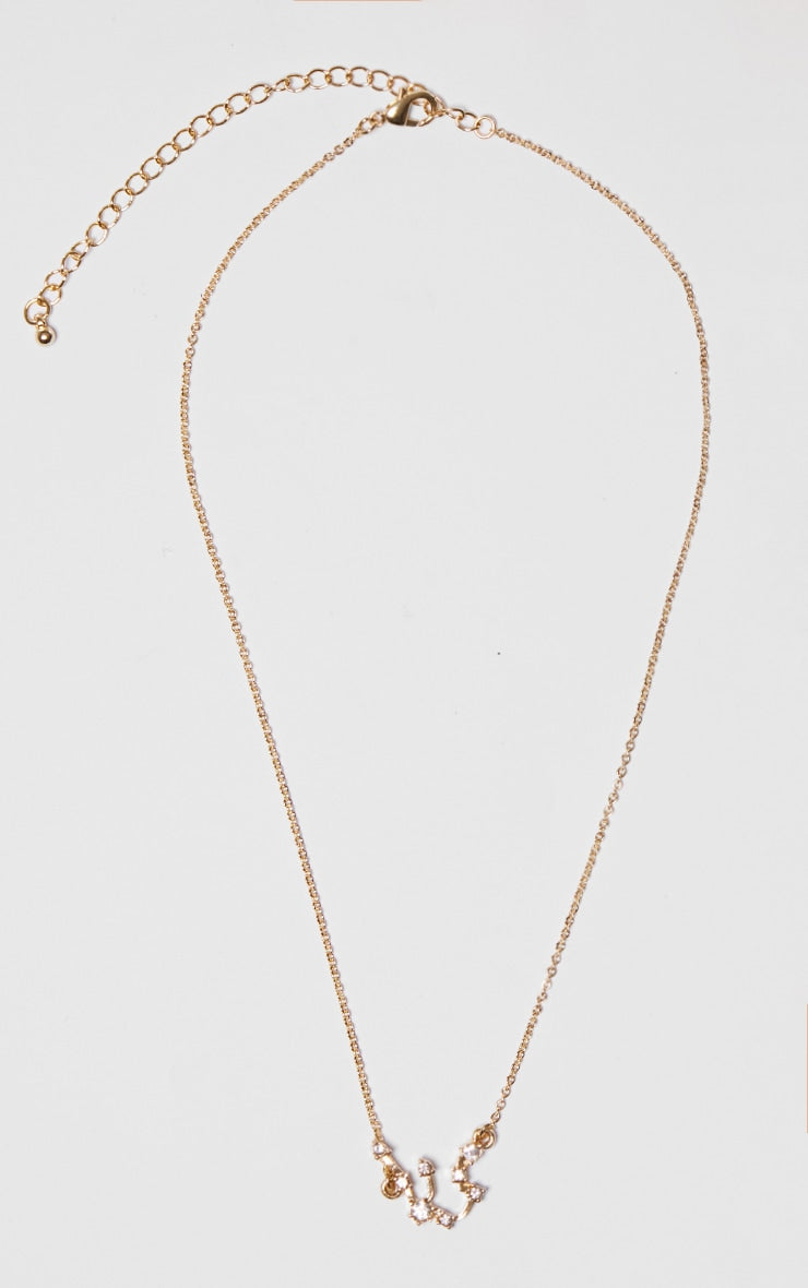 Gold Plated Aries Celestial Necklace