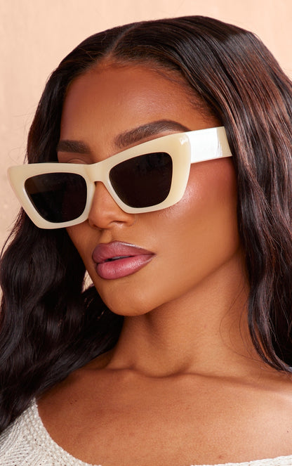 Next Day Delivery Before 10PM Lemon Chunky Cat Eye Retro Sunglasses