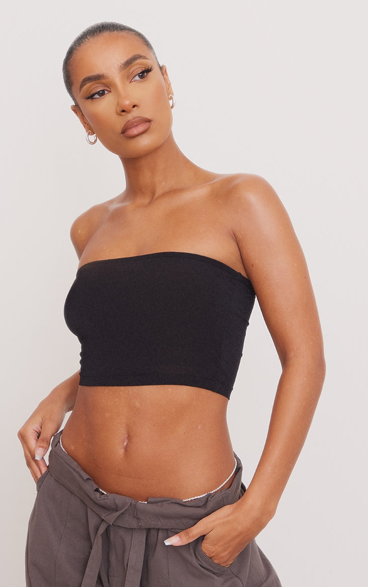 Next Day Delivery Before 10 PM Simply Chic: Basic Black Slinky Bandeau