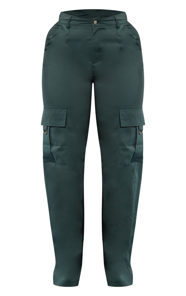 Next Day Delivery Before 10 pm  Shape Stone Buckle Detail Cargo Wide Leg Trousers