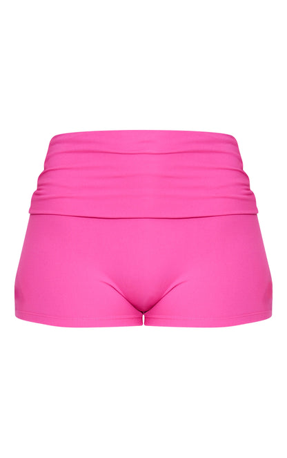 Next Day Delivery Before 10 PM Shape Hot Pink Sculpted Foldover Waist Hot Pants