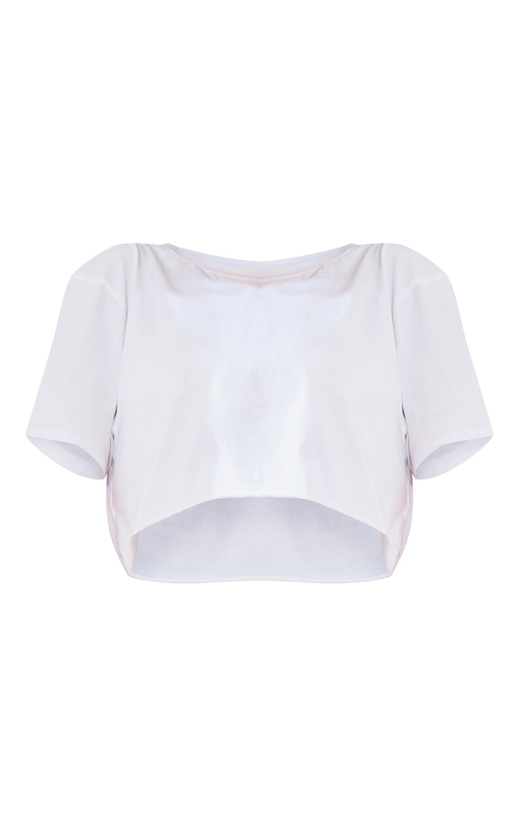 Next Day Delivery Before 10 PM Ultimate Comfort: Cotton White Oversized Crop T-Shirt