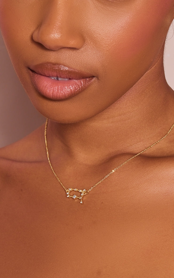 Gold Plated Libra Celestial Necklace