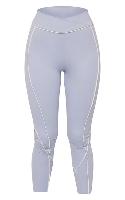 Next Day Delivery Before 10 PM Sport Steel Blue Sculpt Contrast Gym Legging