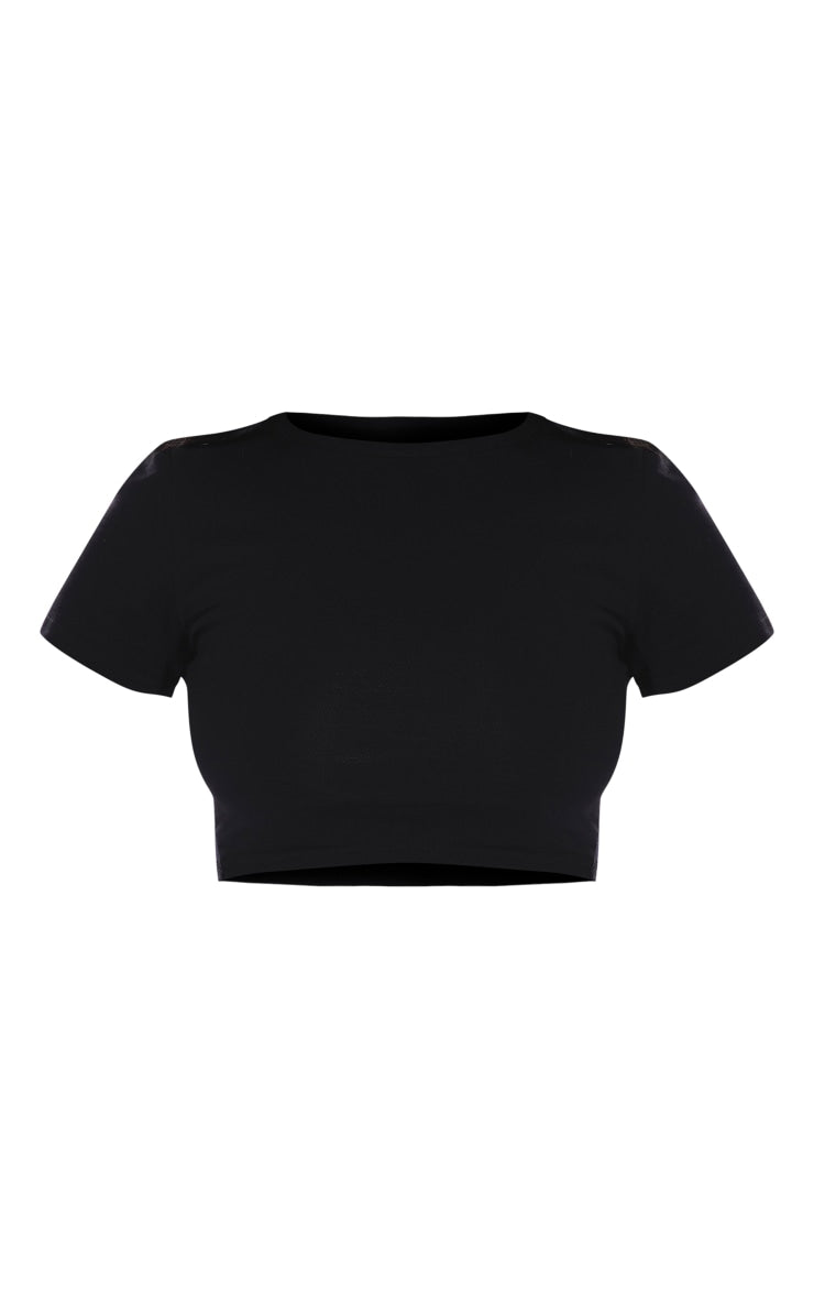 Next Day Delivery Before 10 PM Essential Black Cotton Crop Top: A Must-Have for Your Wardrobe