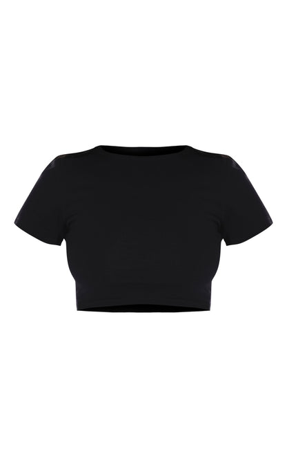 Next Day Delivery Before 10 PM Essential Black Cotton Crop Top: A Must-Have for Your Wardrobe