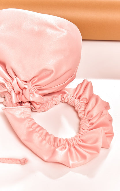 Next Day Delivery Before 10 PM Baby Pink Satin Ruffle Hand Bag: Chic and Feminine Style