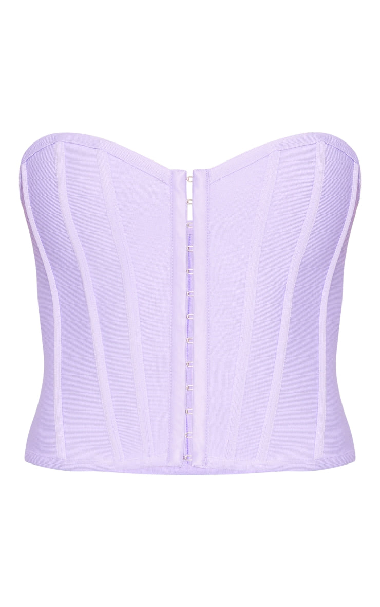 Next Day Delivery Before 10 PM Lilac Bandage Hook And Eye Structured Corset