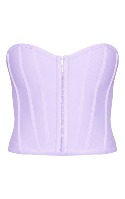 Next Day Delivery Before 10 PM Lilac Bandage Hook And Eye Structured Corset