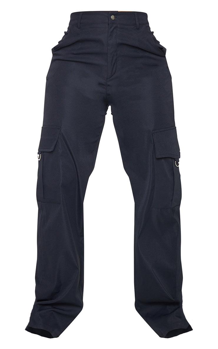 Next Day Delivery Before 10 pm  Shape Stone Buckle Detail Cargo Wide Leg Trousers