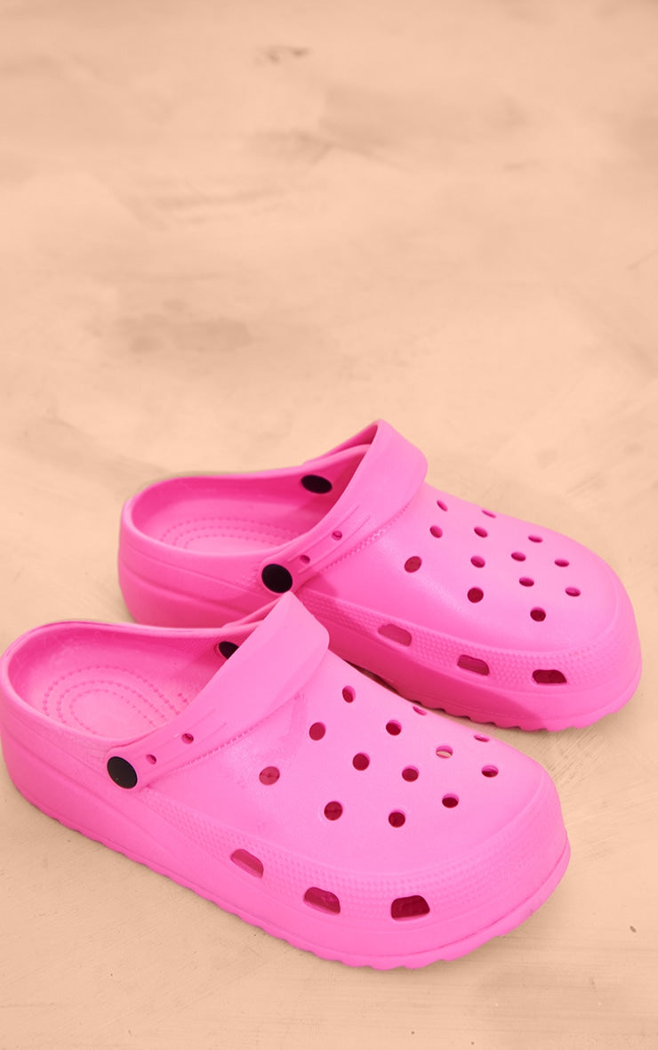 Next Day Delivery Before 10pm Pink Round Toe Moveable Strap Clogs