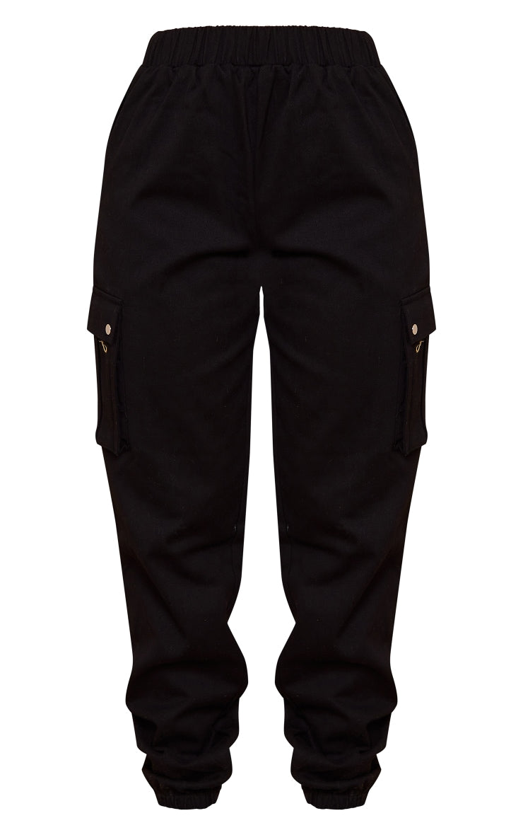 Next Day Delivery Before 10 pm  PETITE Khaki Cargo Trousers with Stylish Pocket Detail