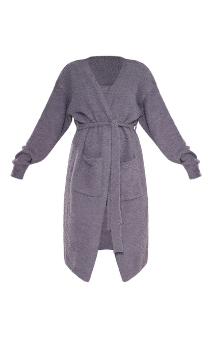 Next day delivery before 10pm Charcoal Cosy Dressing Gown