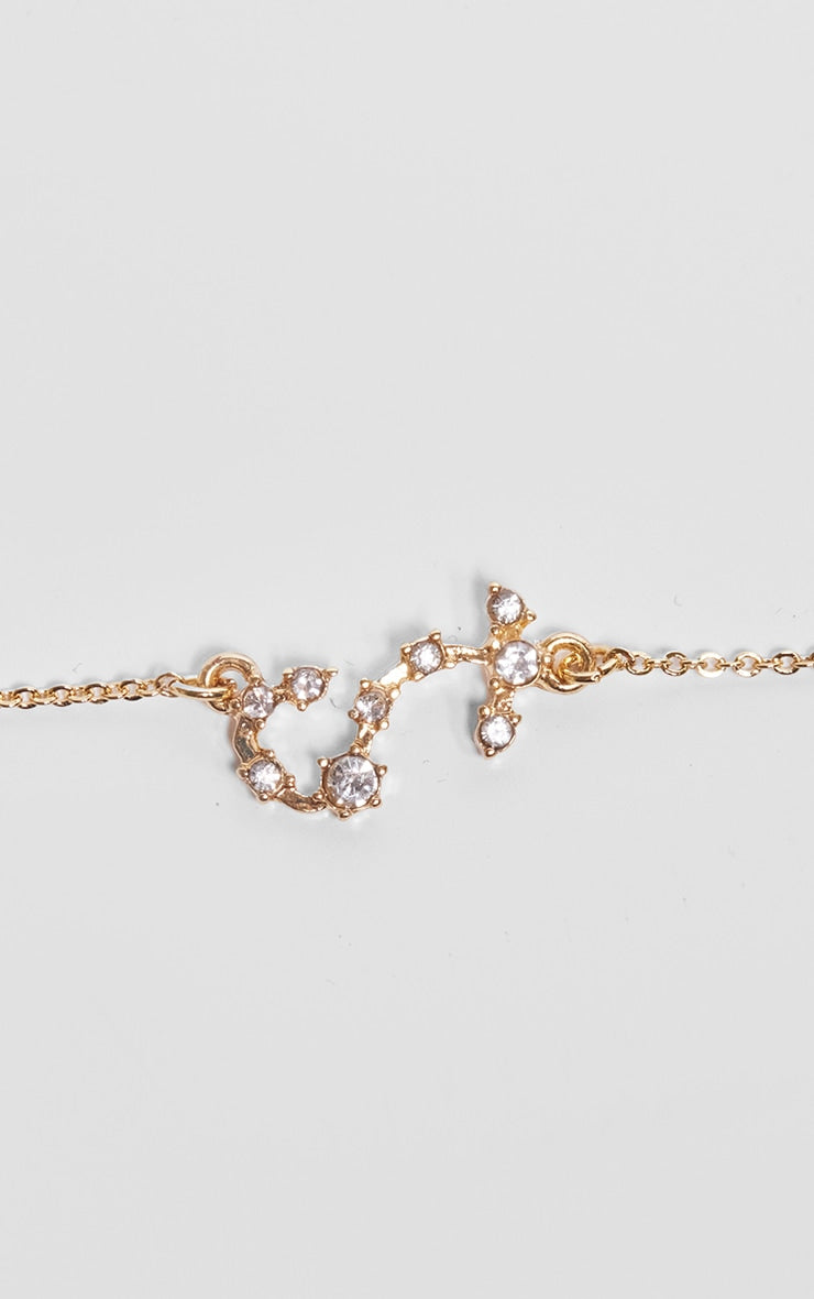 Gold Plated Aries Celestial Necklace