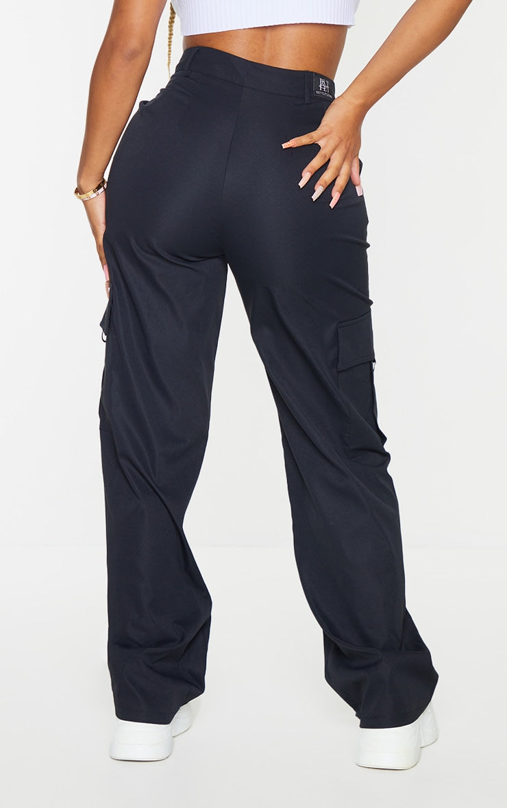 Next Day Delivery Before 10 pm  Shape Stone Buckle Detail Cargo Wide Leg Trousers