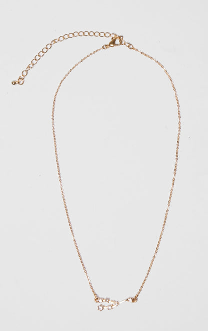 Gold Plated Gemini Celestial Necklace