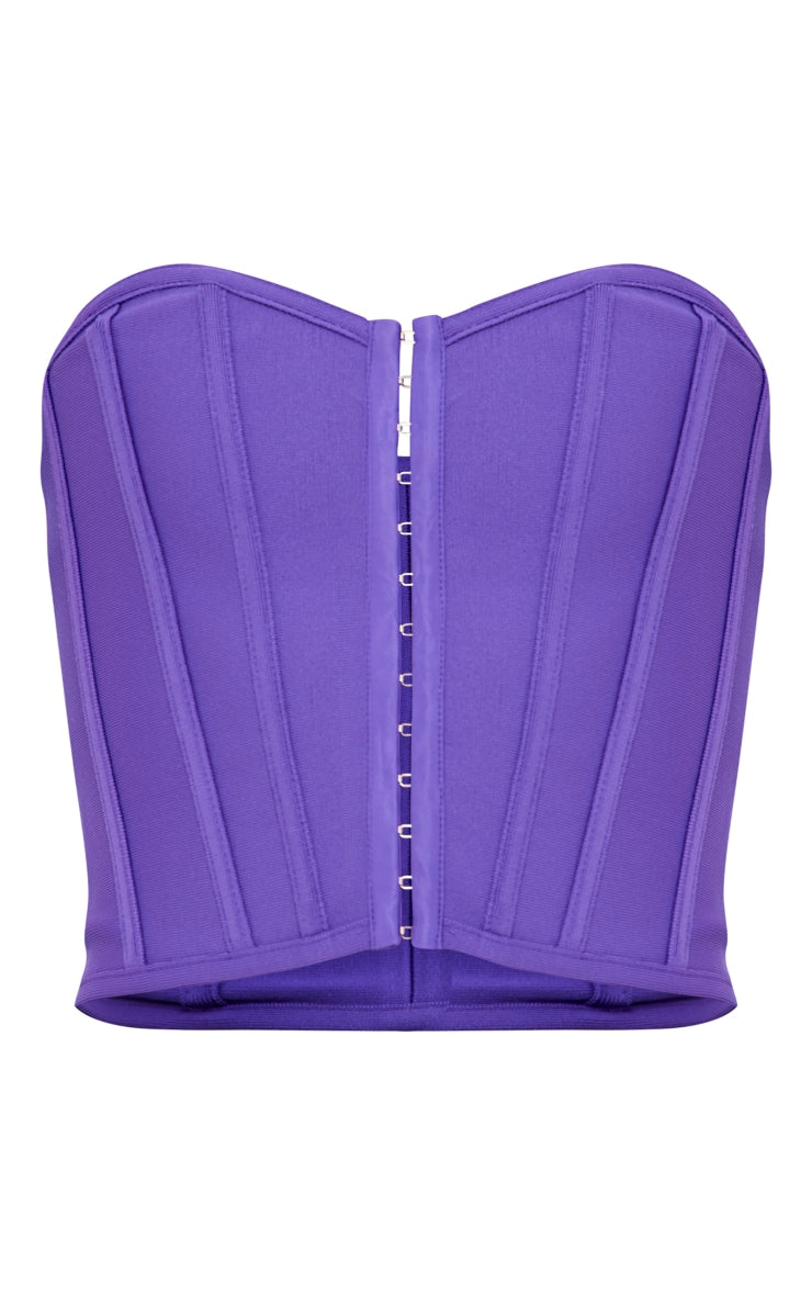 Next Day Delivery Before 10 PM Lilac Bandage Hook And Eye Structured Corset